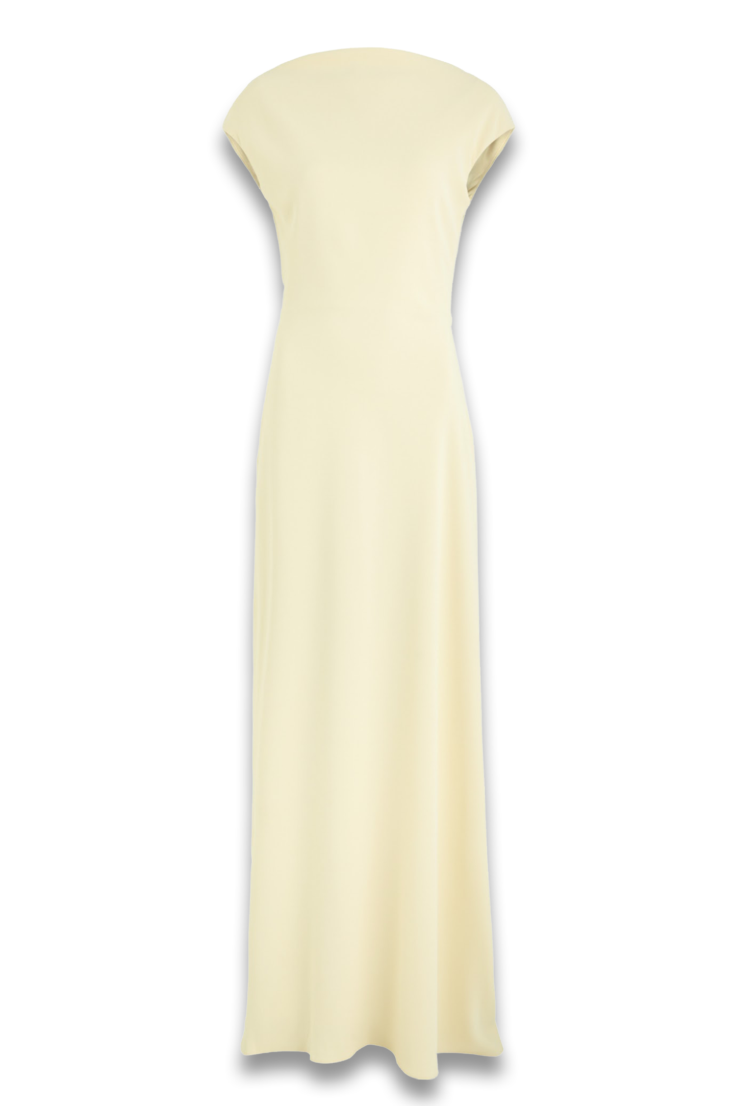Drape Back Twill Maxi Dress