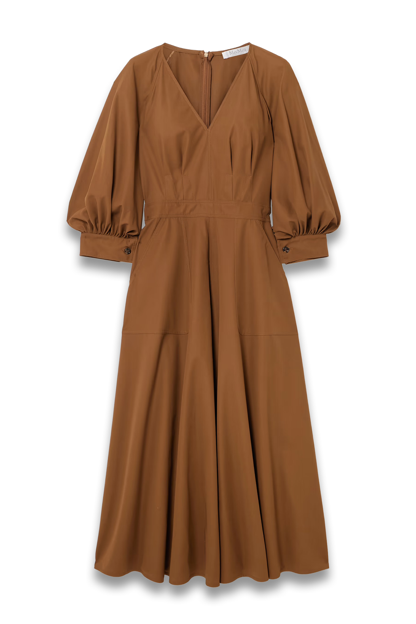 Pedaggi Paneled Cotton Midi Dress