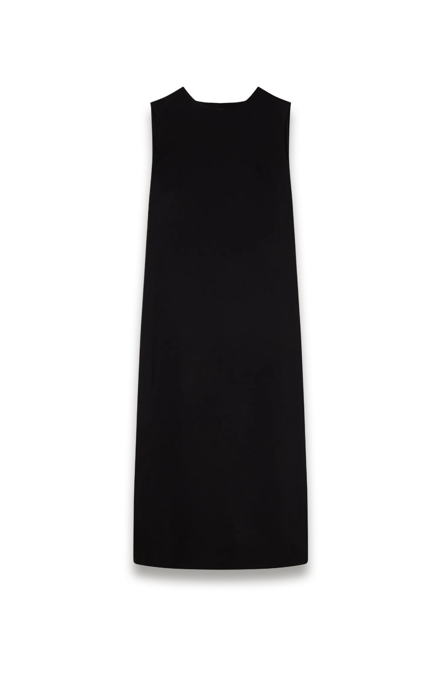 Black Fringe Back Midi Dress