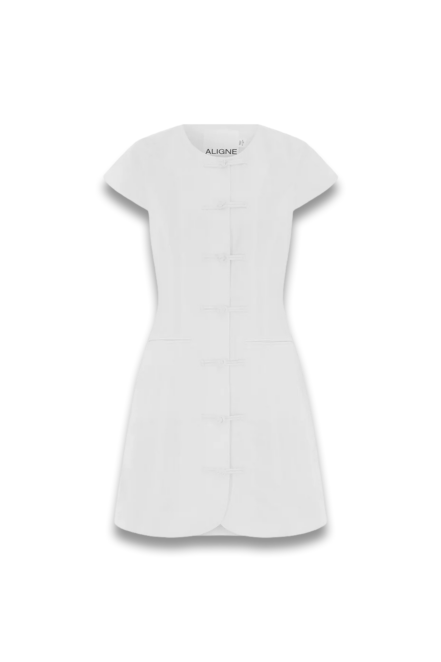 Jennie Cap-sleeve Linen Dress