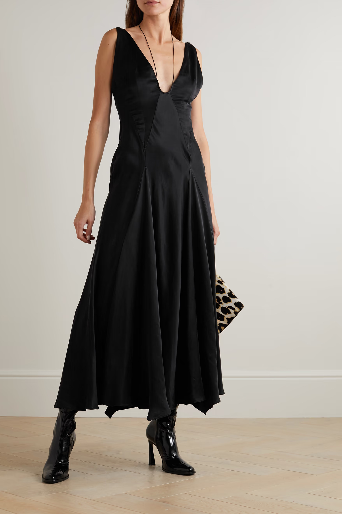 Tauri Satin Midi Dress