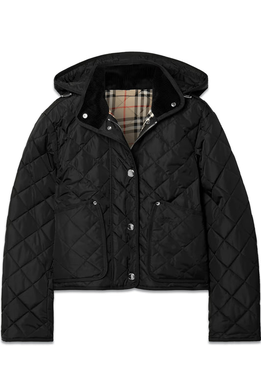 Grosgrain-trimmed Quilted Shell Jacket
