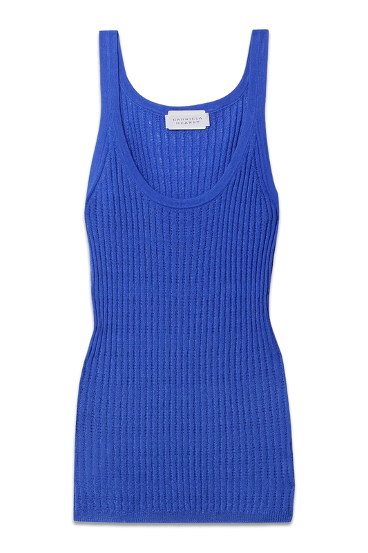 Nevin Ribbed Pointelle-Knit Cashmere and Silk-Blend Tank