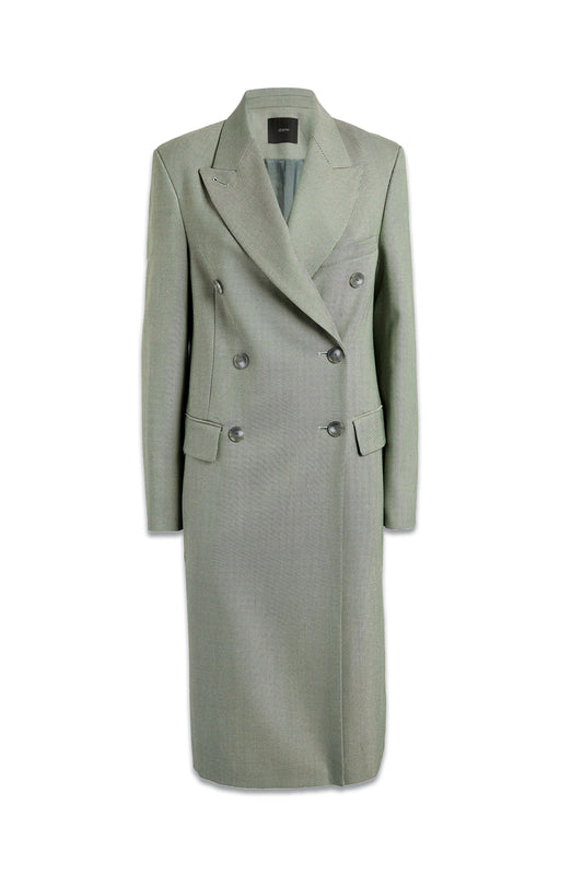 Joseph Cornwall Double-Breasted Striped Wool-blend Gabardine Coat