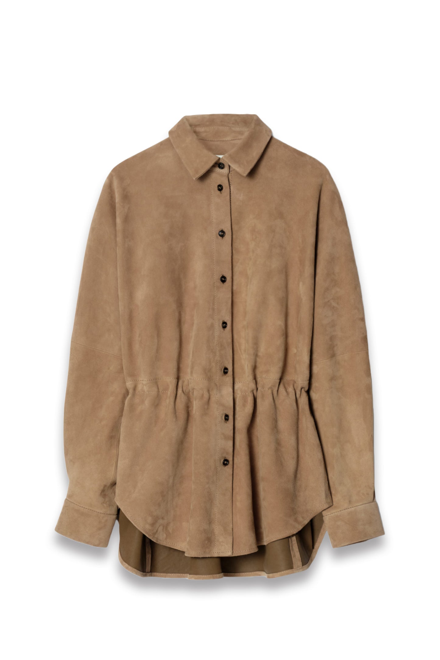 Suede Drawstring Shirt