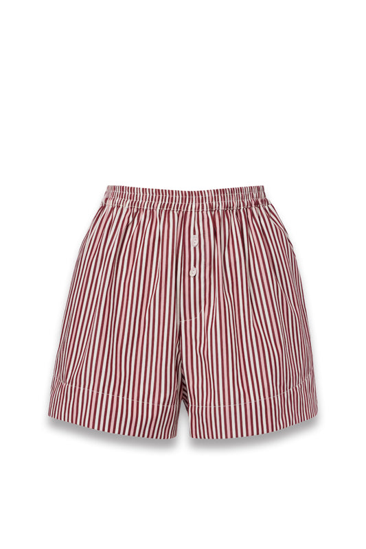 Lonia Striped Cotton Shorts