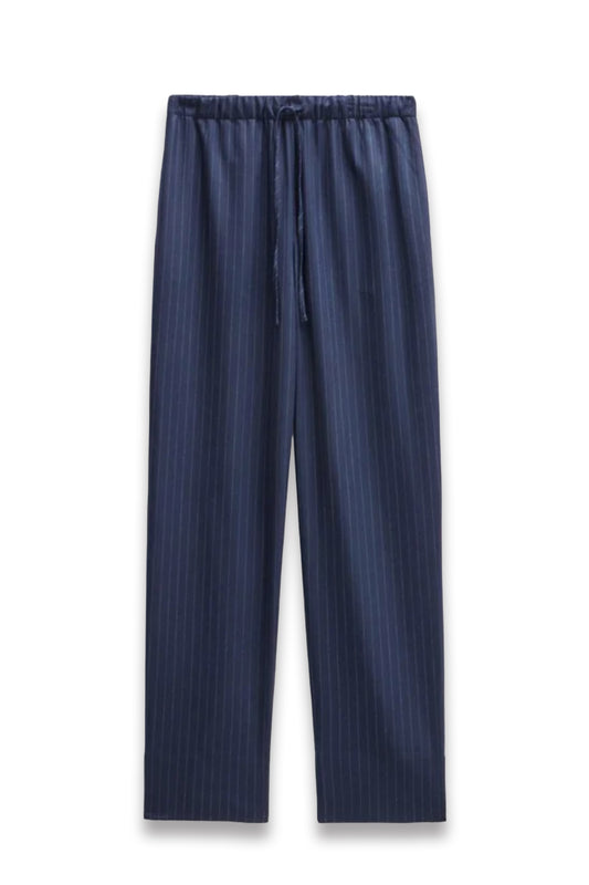 Pinstripe Wool Blend Trouser