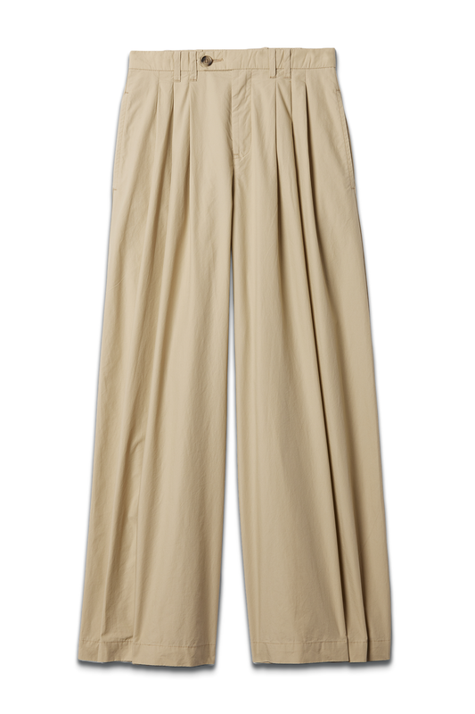 DÔEN High Waisted Wide Leg Chino Trousers