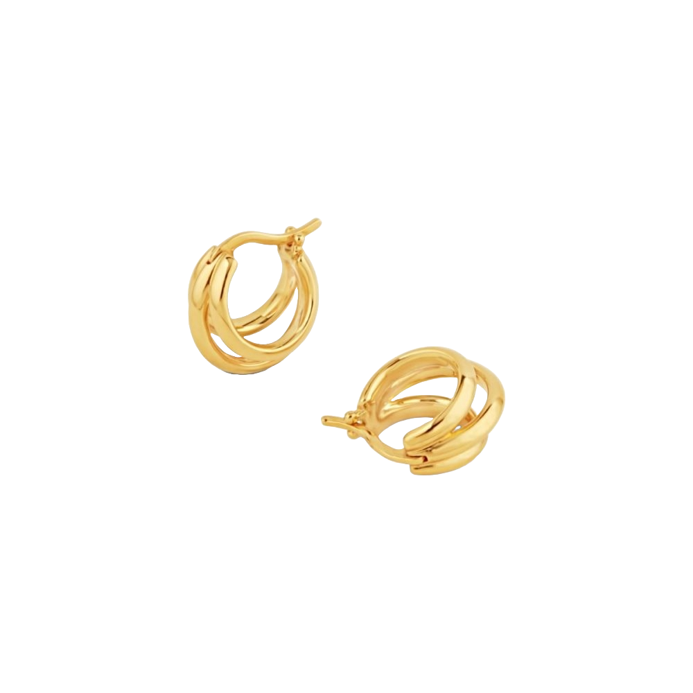 Signature Triple Huggie Hoops