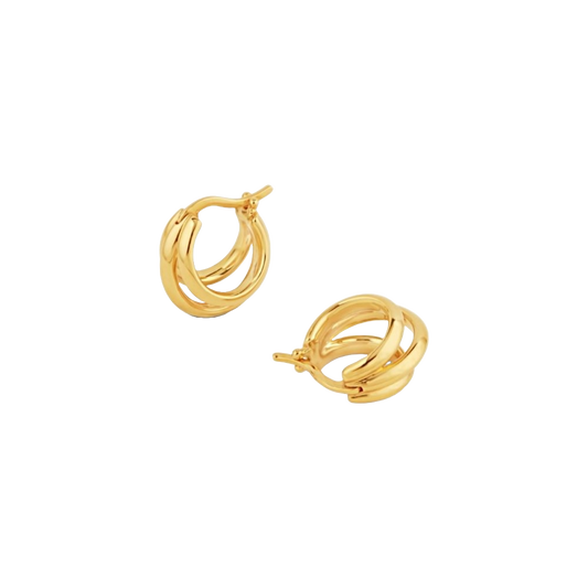 Signature Triple Huggie Hoops