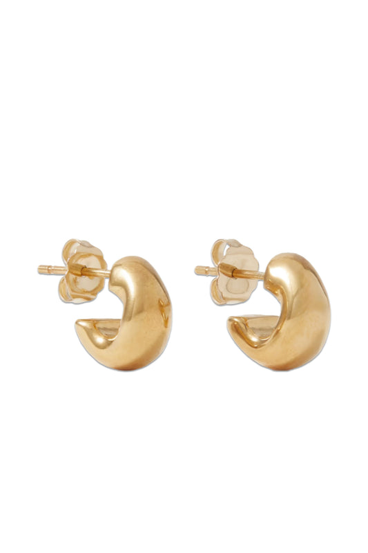 Mini Dahlia Recycled Gold Vermeil Hoop earrings