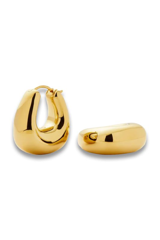 Sculptural Chubby Small Hoop Earrings