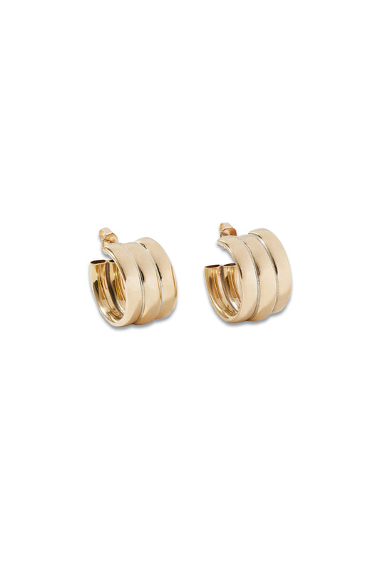 Mini Grazia Recycled Gold-plated Hoop Earrings