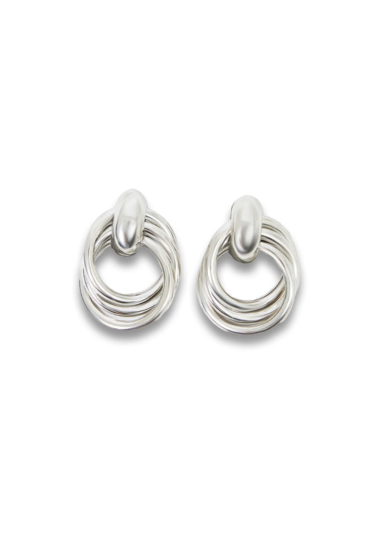 Interlocking Metal Knot Earrings