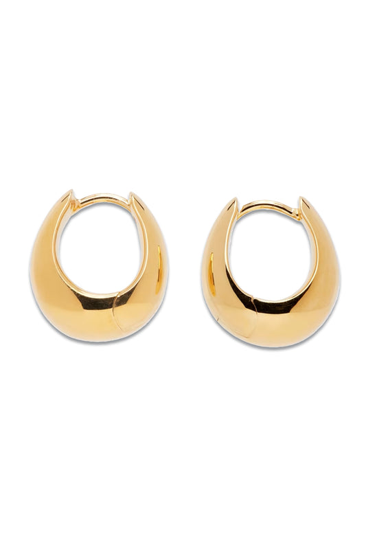 Gold Ice Hoop Small Earrings
