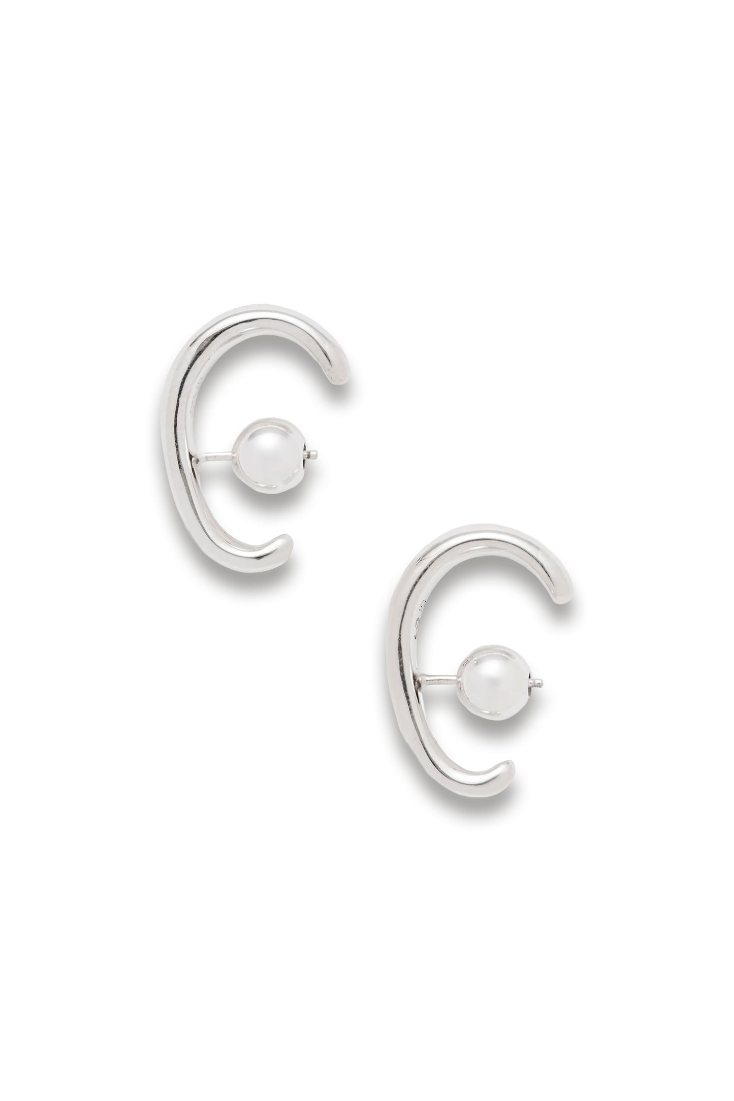 Petite Noodle Silver Hoop Earrings