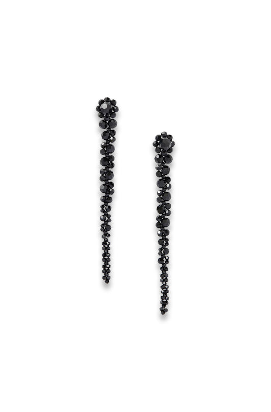 Drip gold-tone crystal earrings