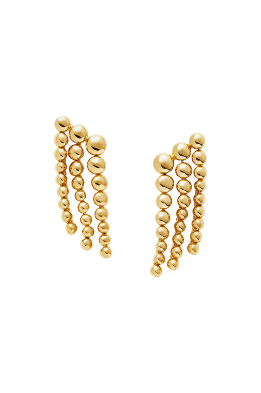 Articulated Beaded Waterfall Drop Earrings