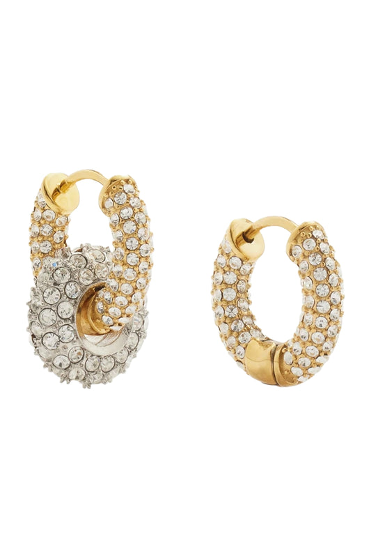 Mismatched Crystal & 24kt Gold-plated Earrings