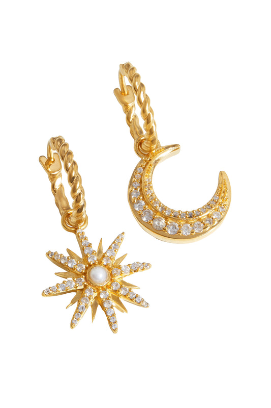 Harris Reed Moonlight Charm Hoop Earrings