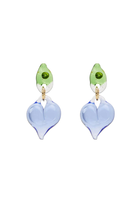 Blue & Green Corazon Earrings