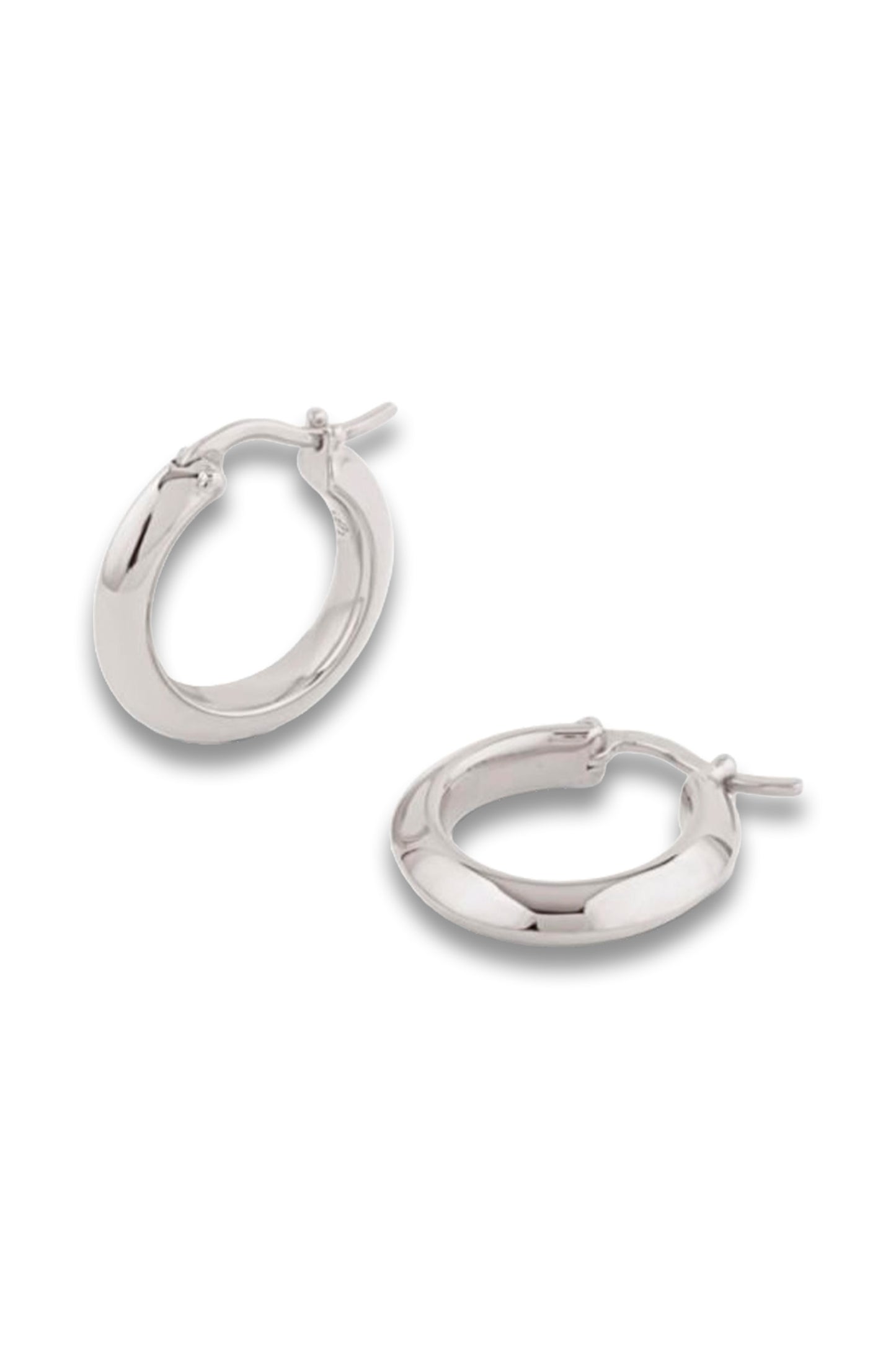 Silver Signature Chunky Hoops