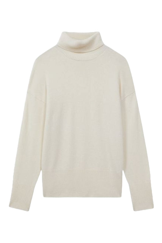 Cream Alexis Wool Blend Roll Neck Jumper