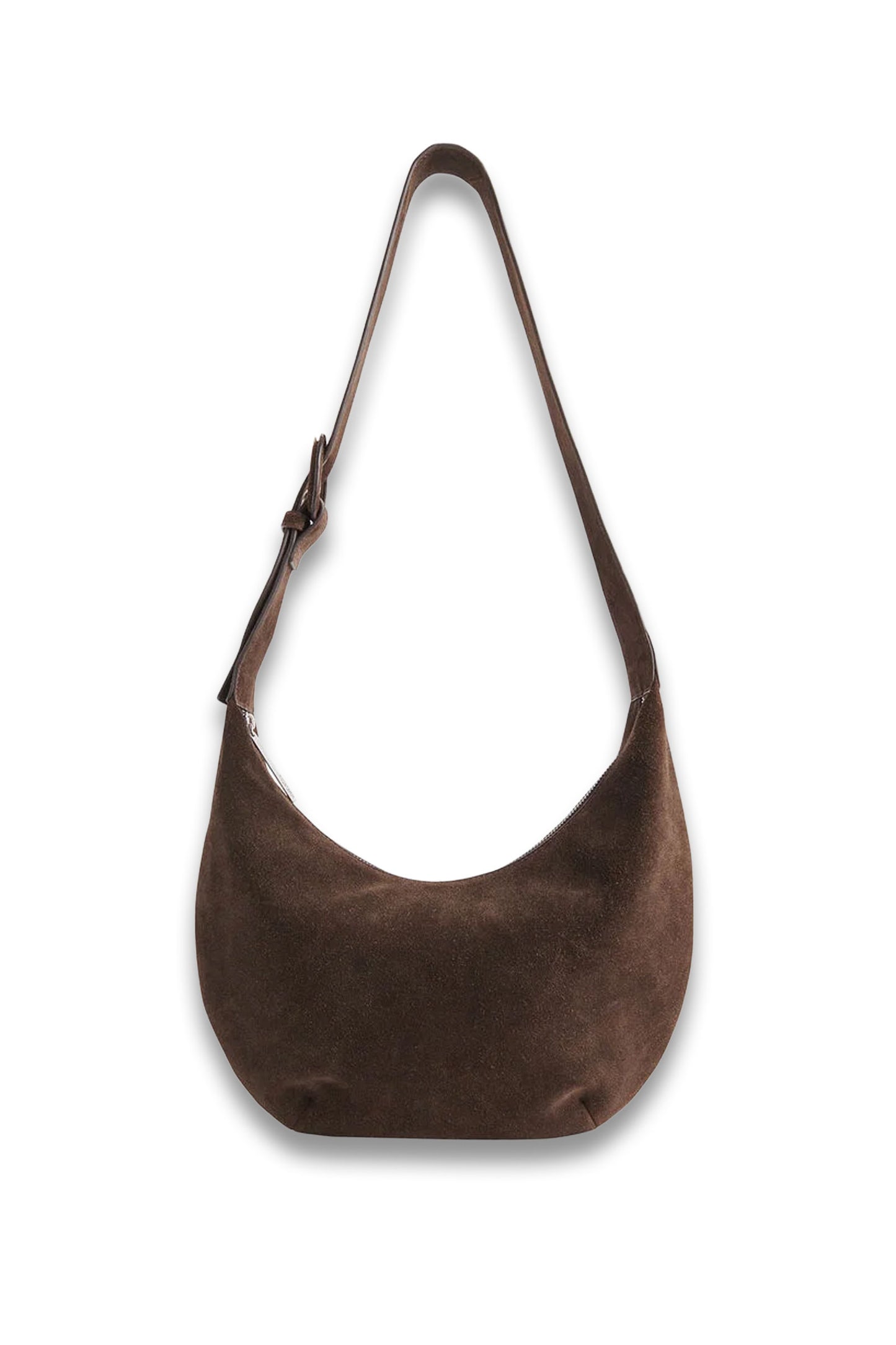 Sia Suede Curved Crossbody Bag