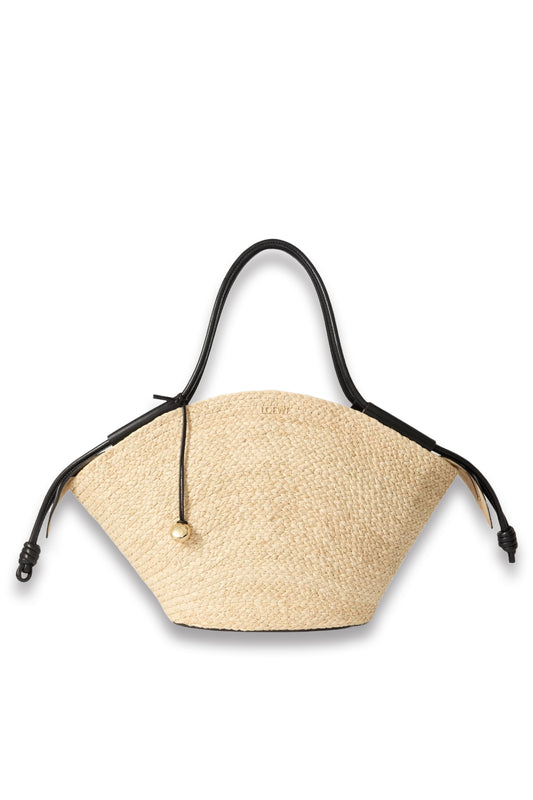 Paseo Large Leather-Trimmed Raffia Tote