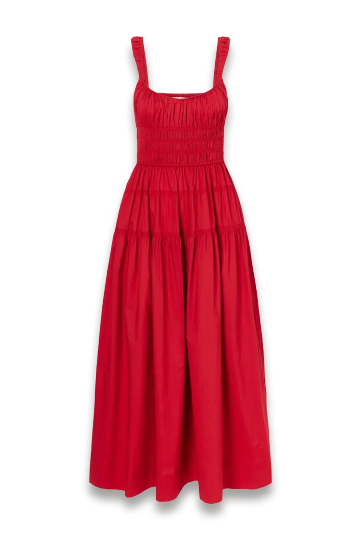 Clover organic cotton-poplin midi dress