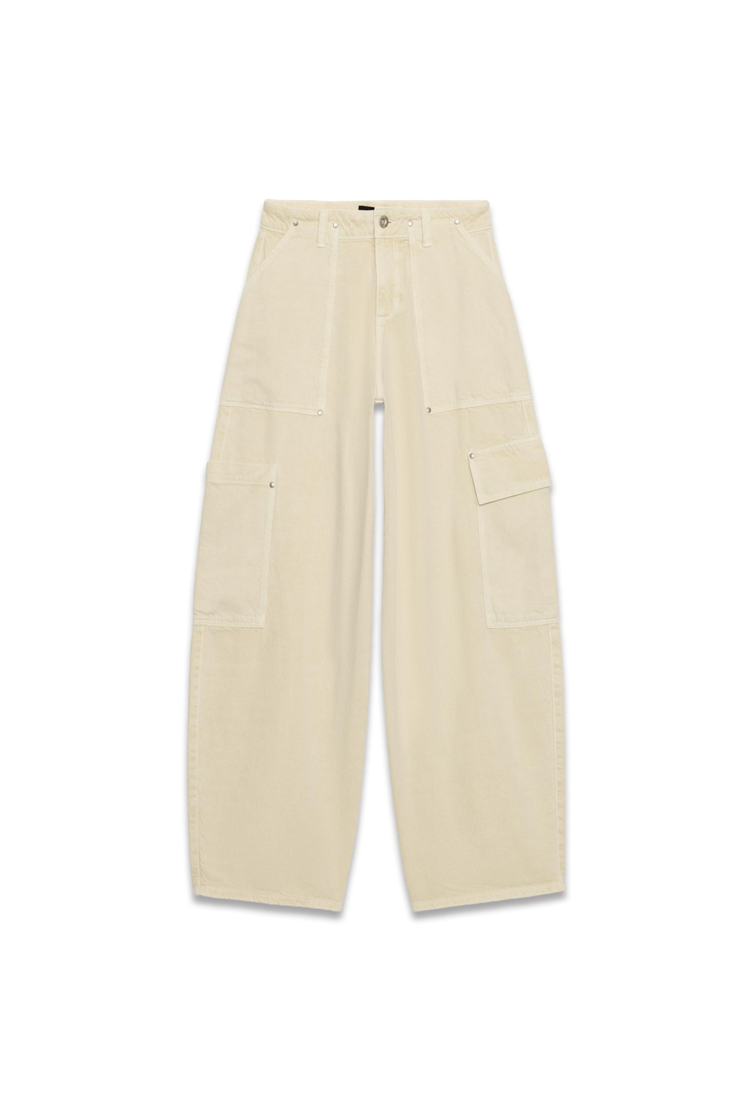 Mid-waist Barrel Cargo Jeans