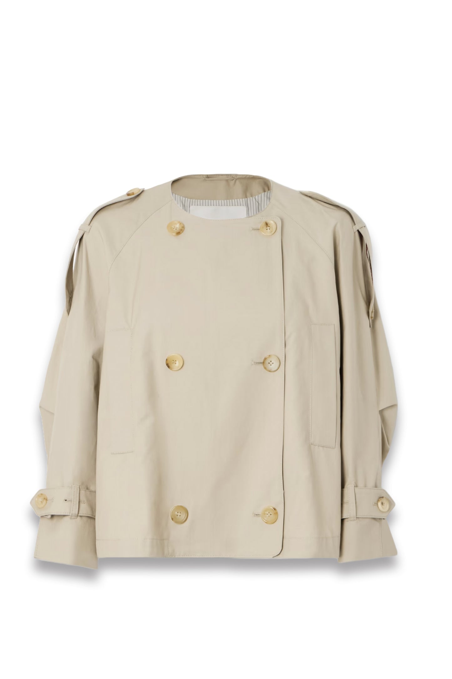 Jim Double-Breasted Cropped Cotton-Blend Gabardine Trench Coat