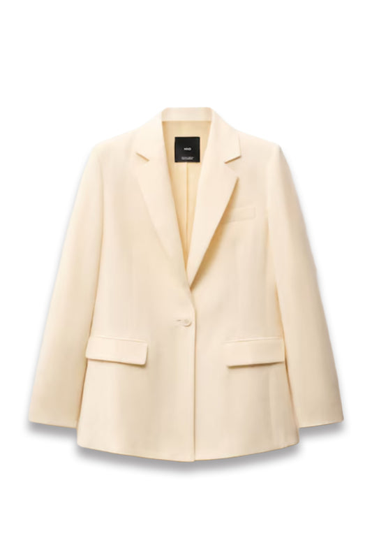 Linen-Blend Suit Jacket