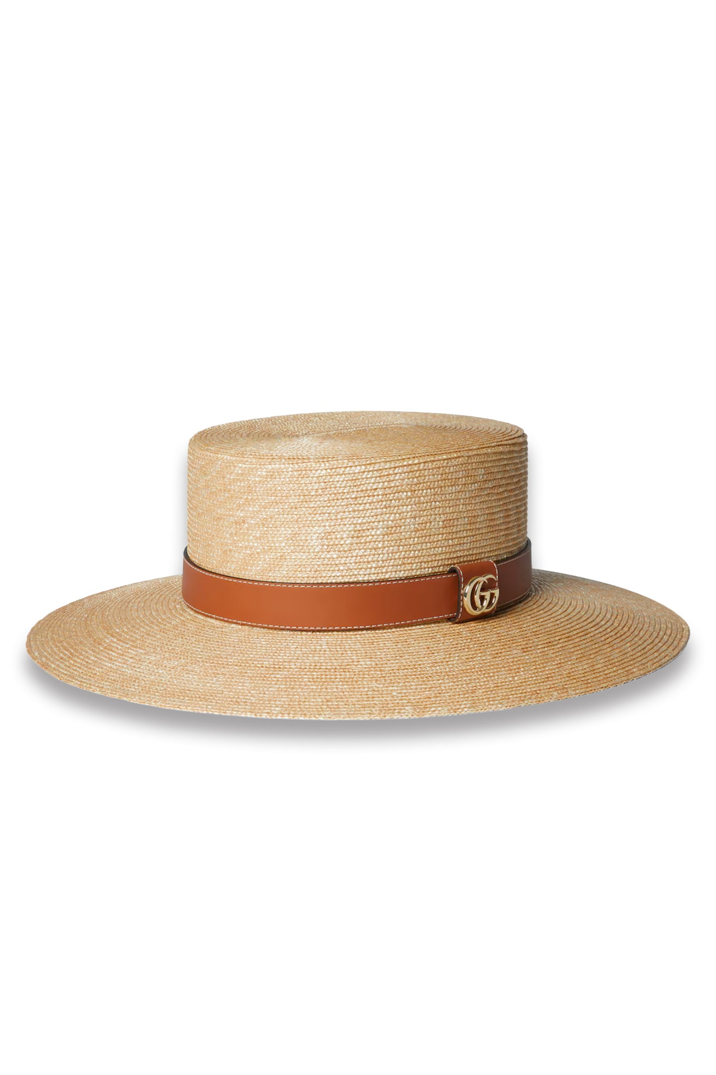 Woven Straw Boater Hat