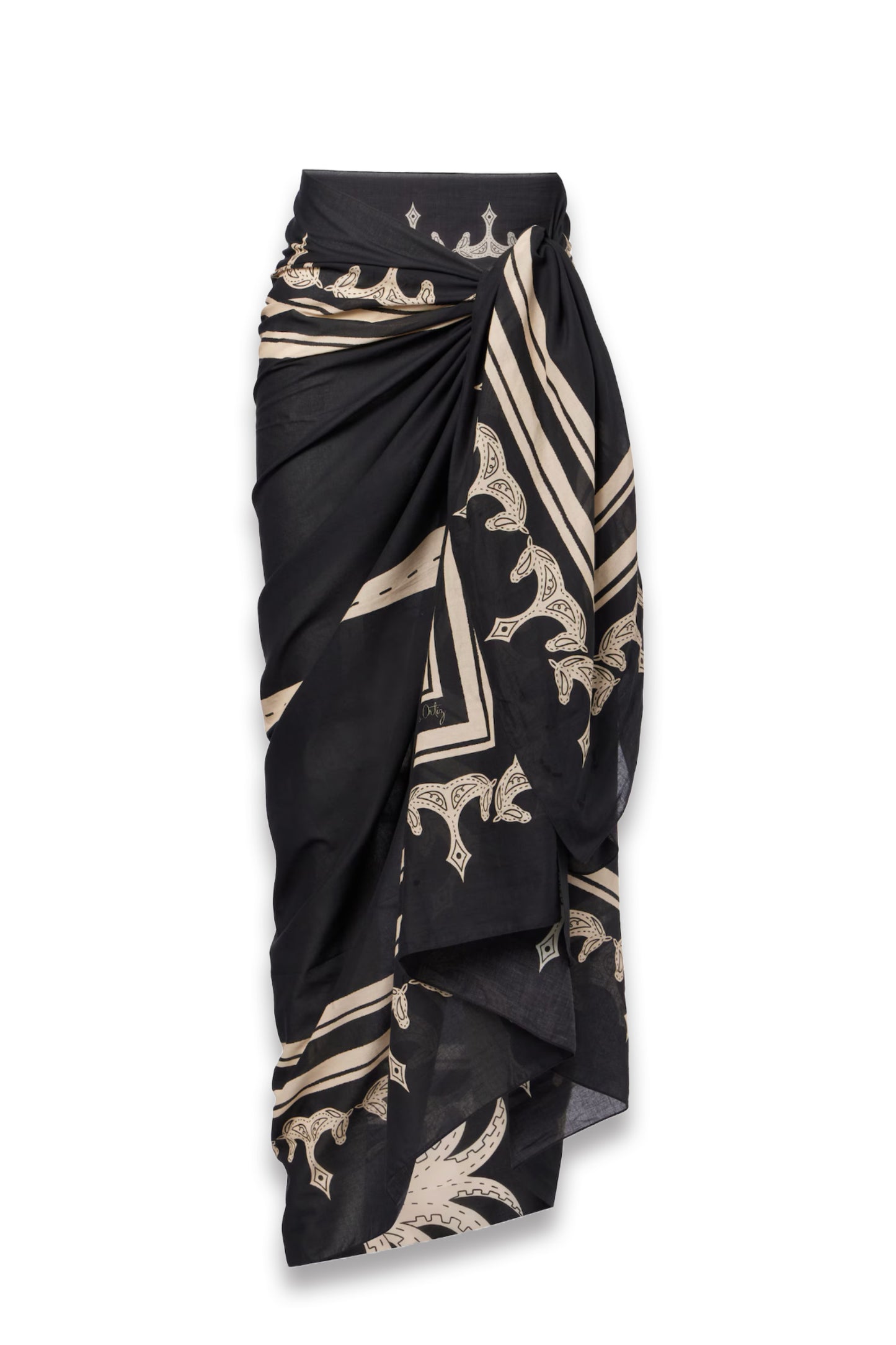 Printed Cotton Beach Cover-Up