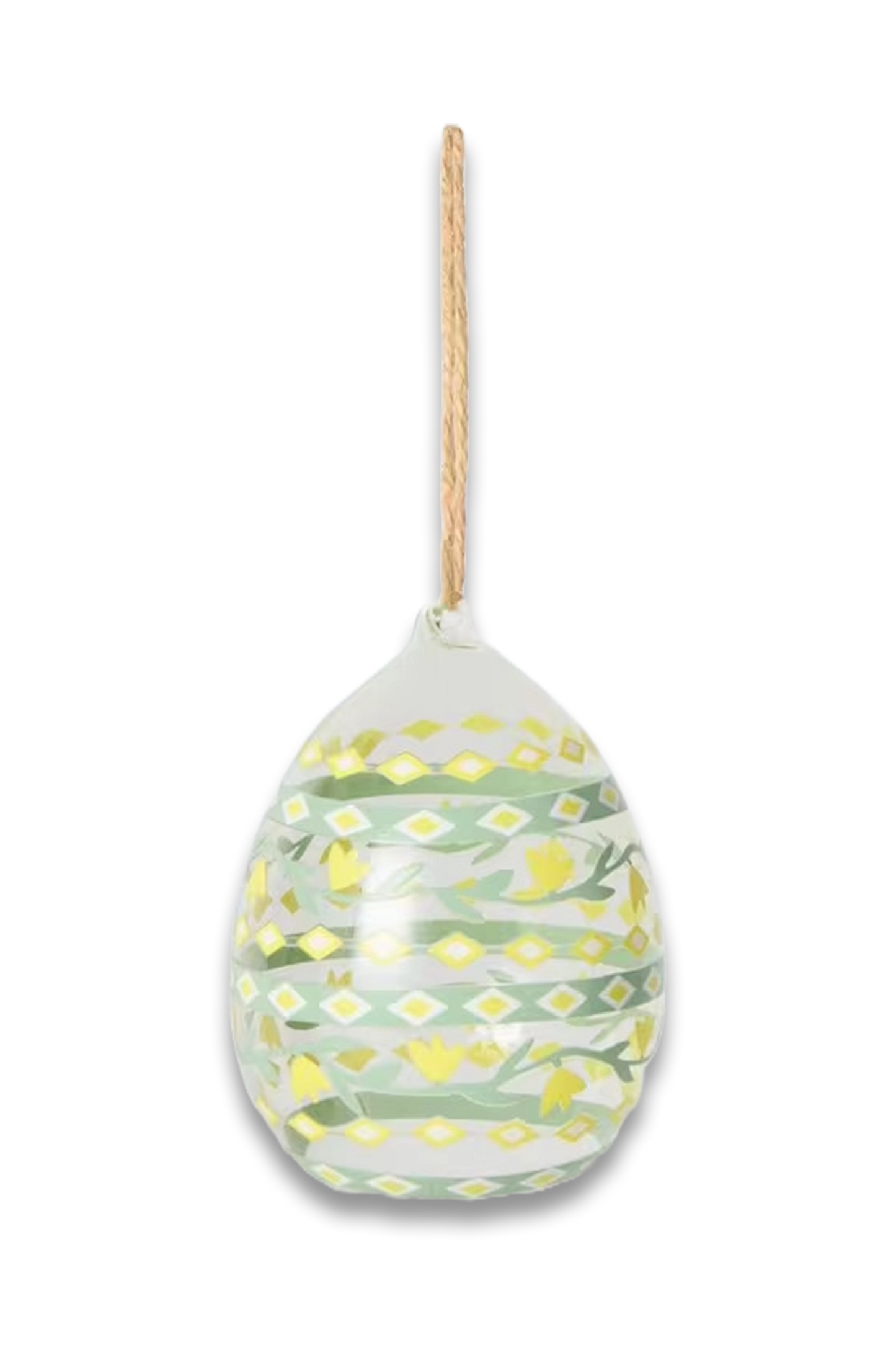 Painted Glass Egg Decoration