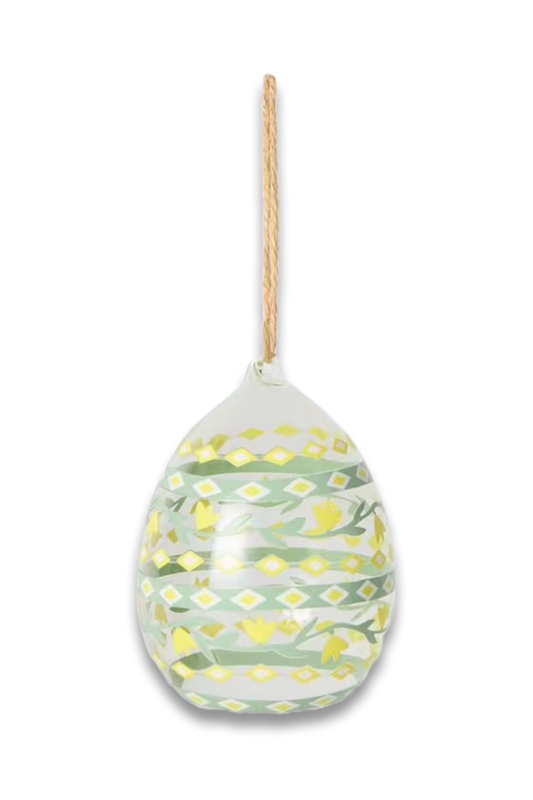 Painted Glass Egg Decoration