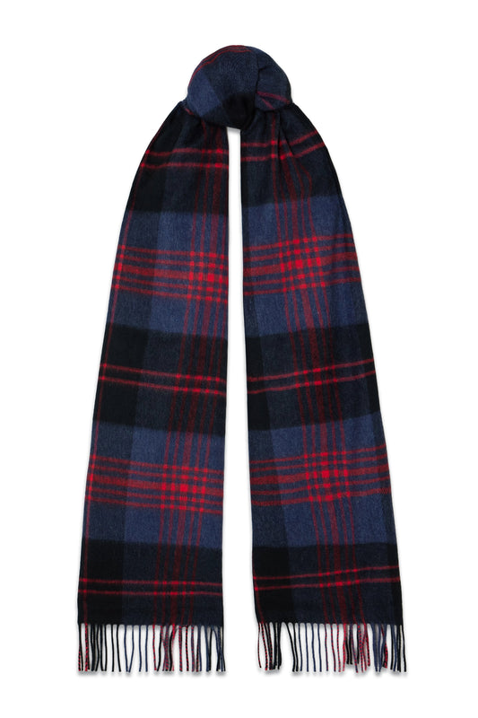 Fringed Checked Cashmere Scarf