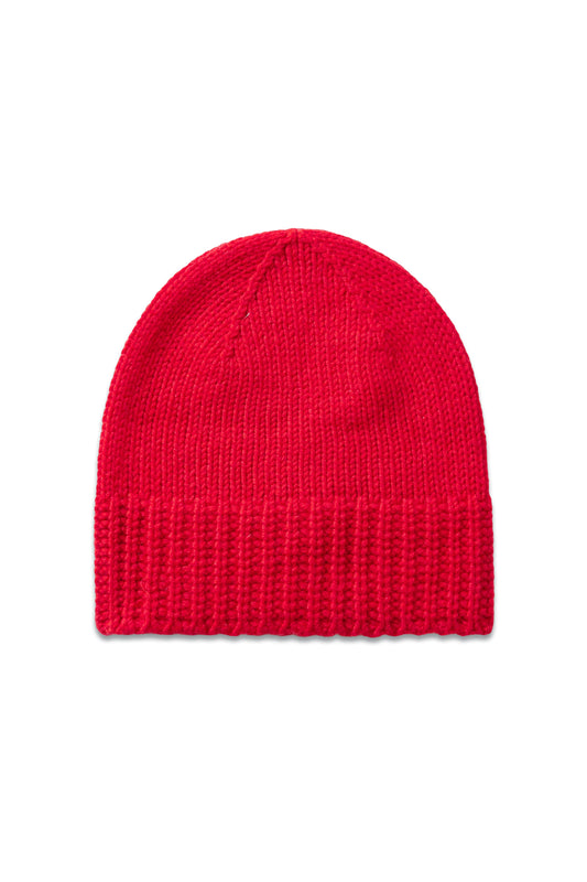 + NET SUSTAIN Red Cashmere Beanie