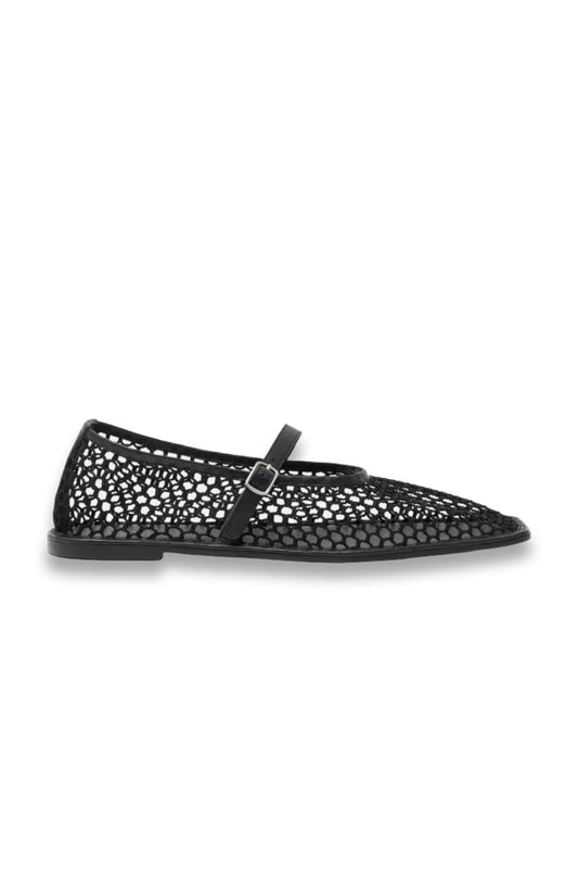 Mesh Mary Jane Ballerina Flats