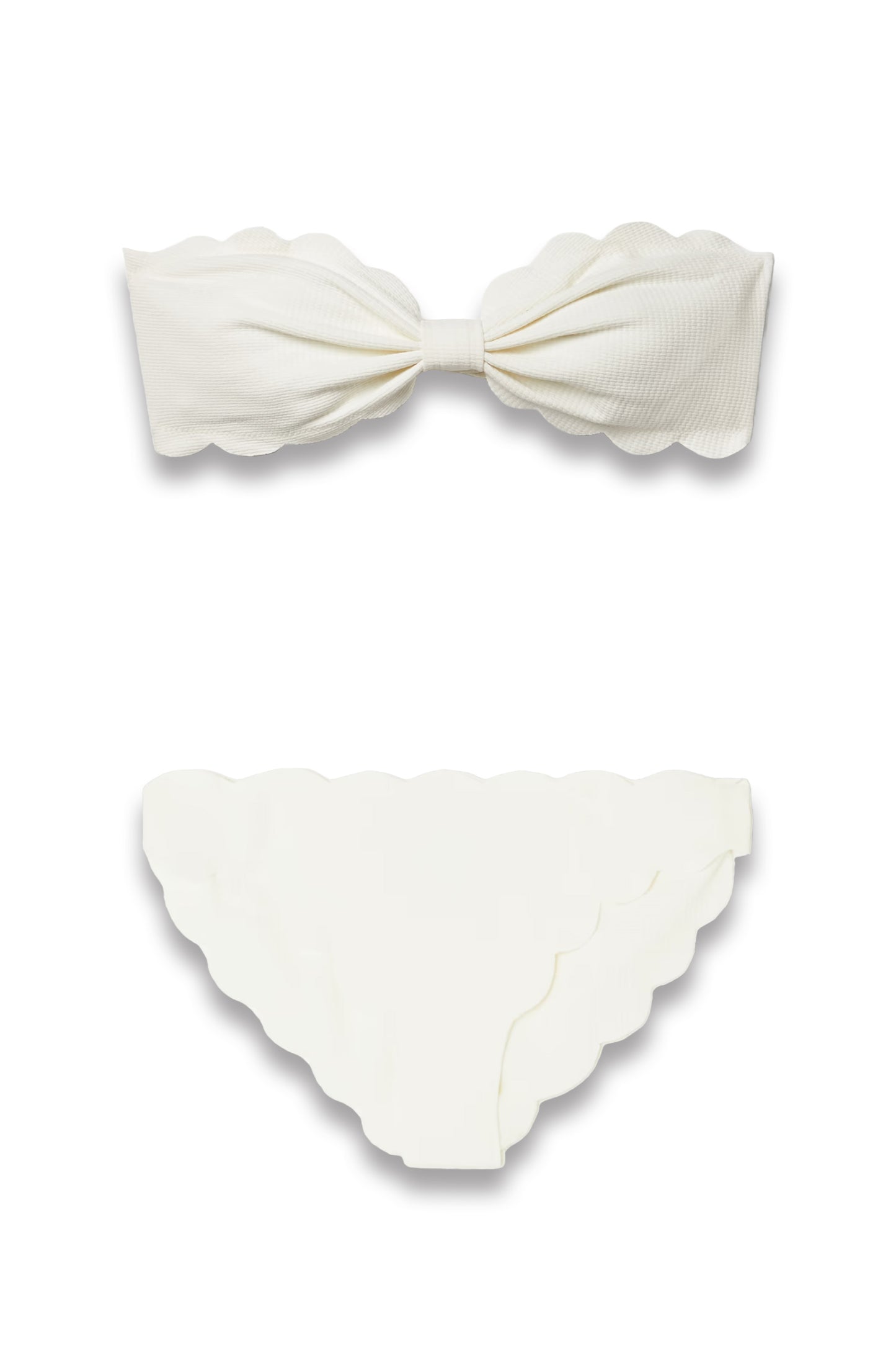 Antibes Scalloped Recycled-Seersucker Bikini Briefs