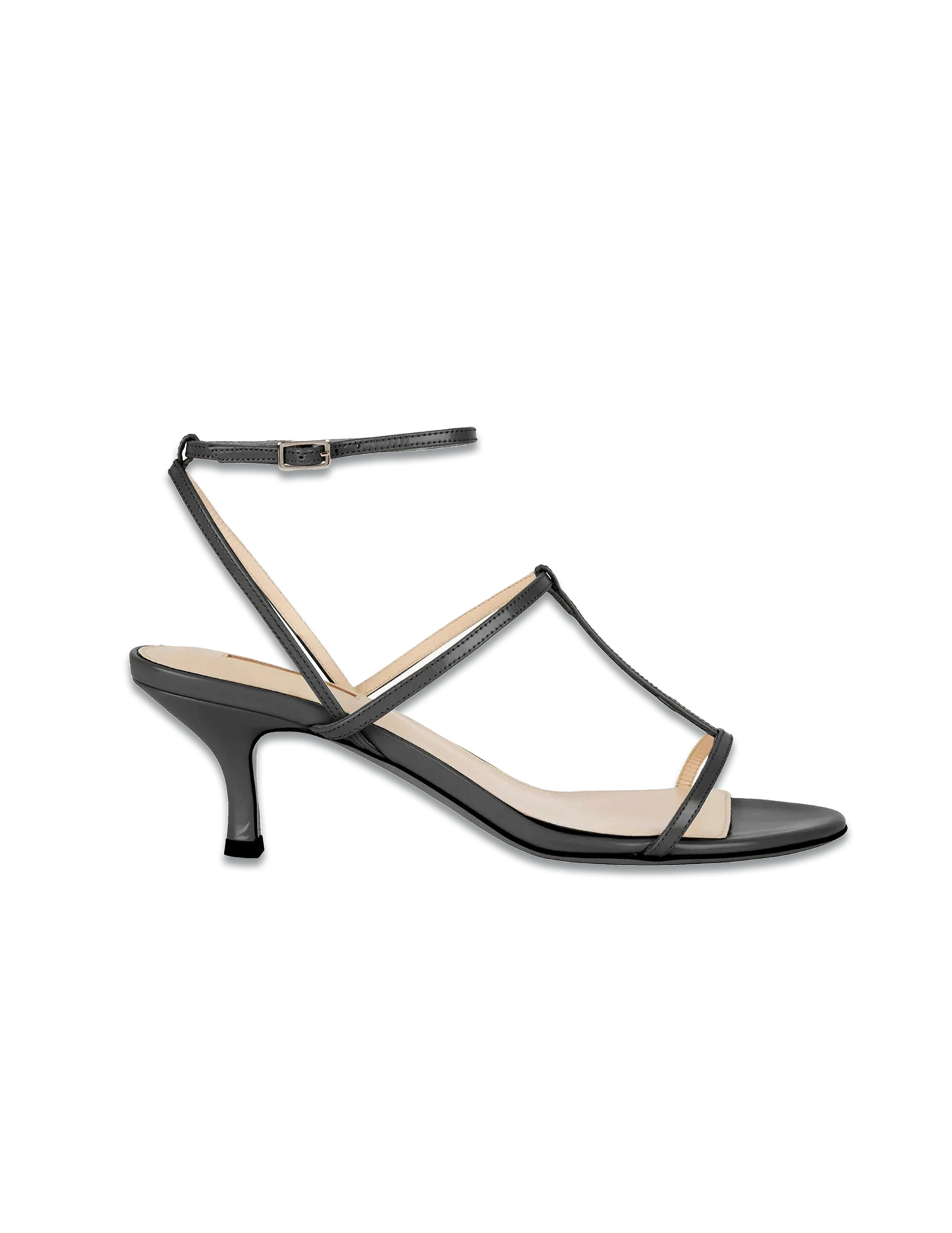 Novie Kitten Heel Shoes In Black Leather