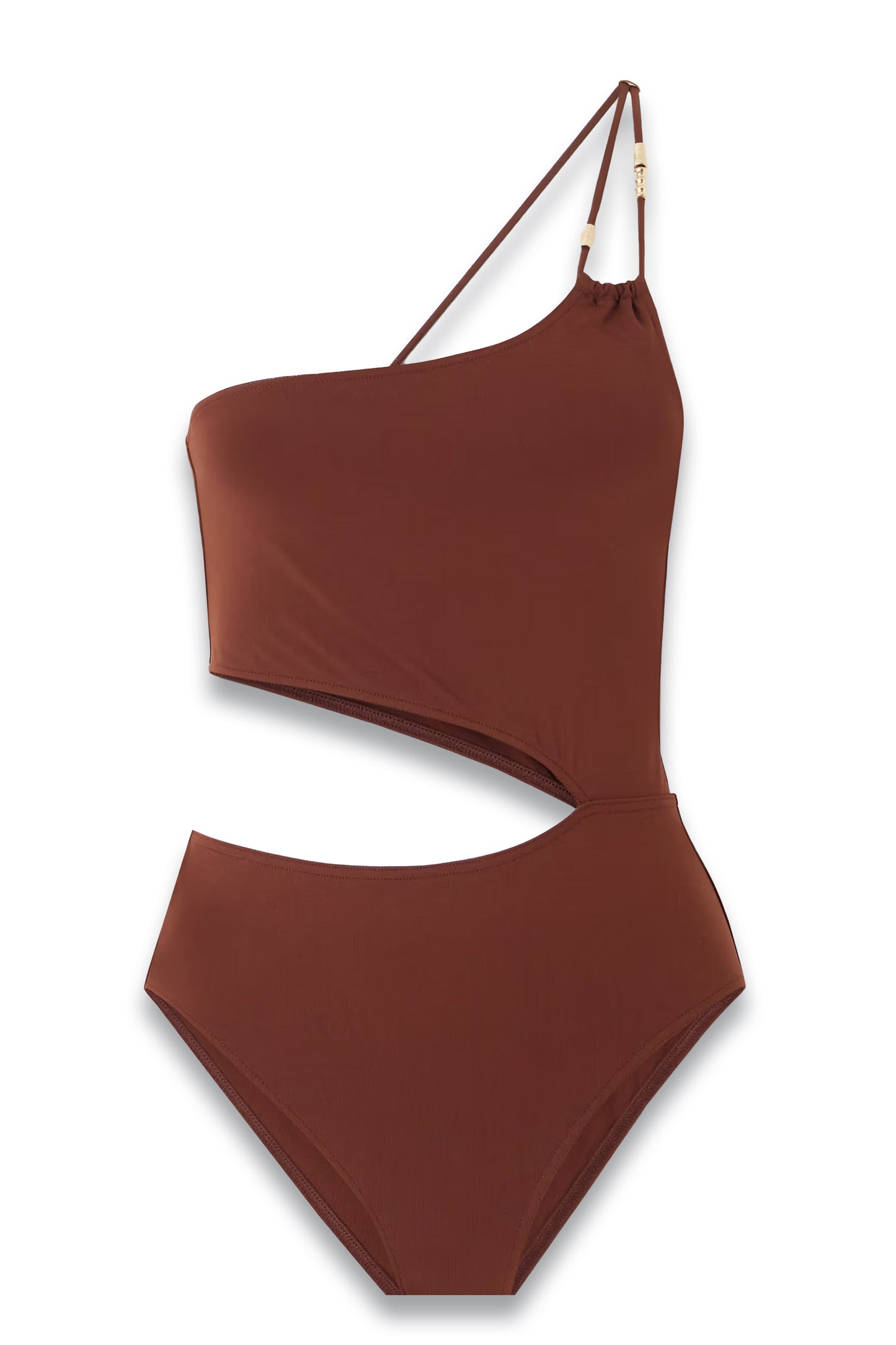 Trésor Ecume One-Shoulder Cutout Embellished Swimsuit