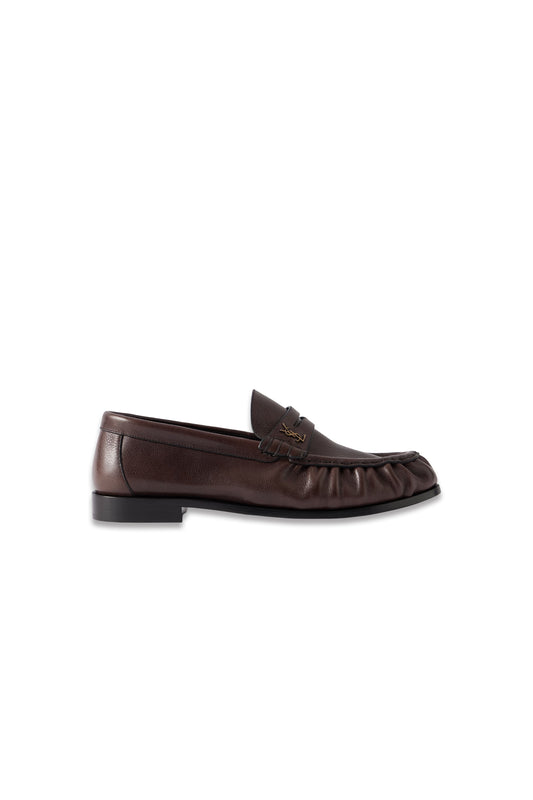 Le Loafer Logo-embellished Textured-leather Loafers