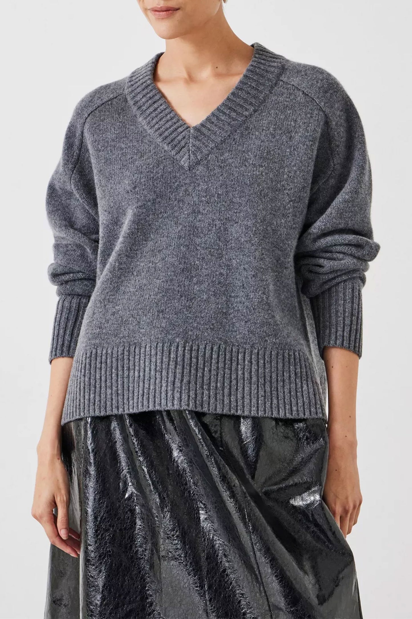 Erica Merino Wool V Neck Jumper