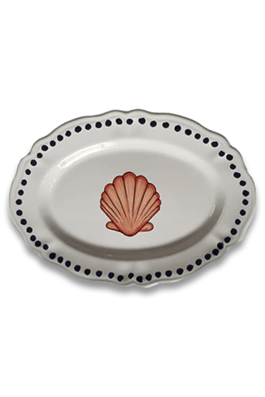 Estate Red Shell Oval Platter