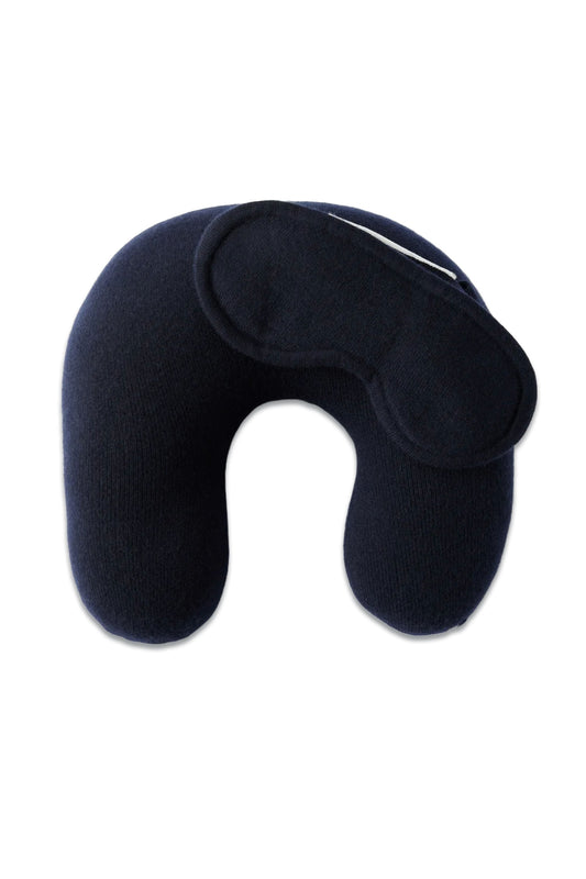 Stretch-cashmere Pillow And Eye Mask Set