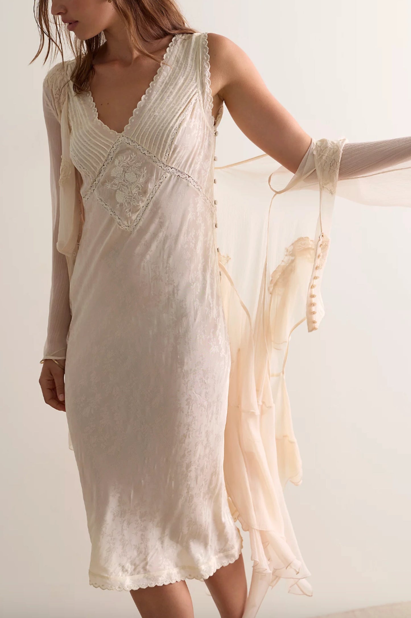 Me With You Satin Midi Slip Dress