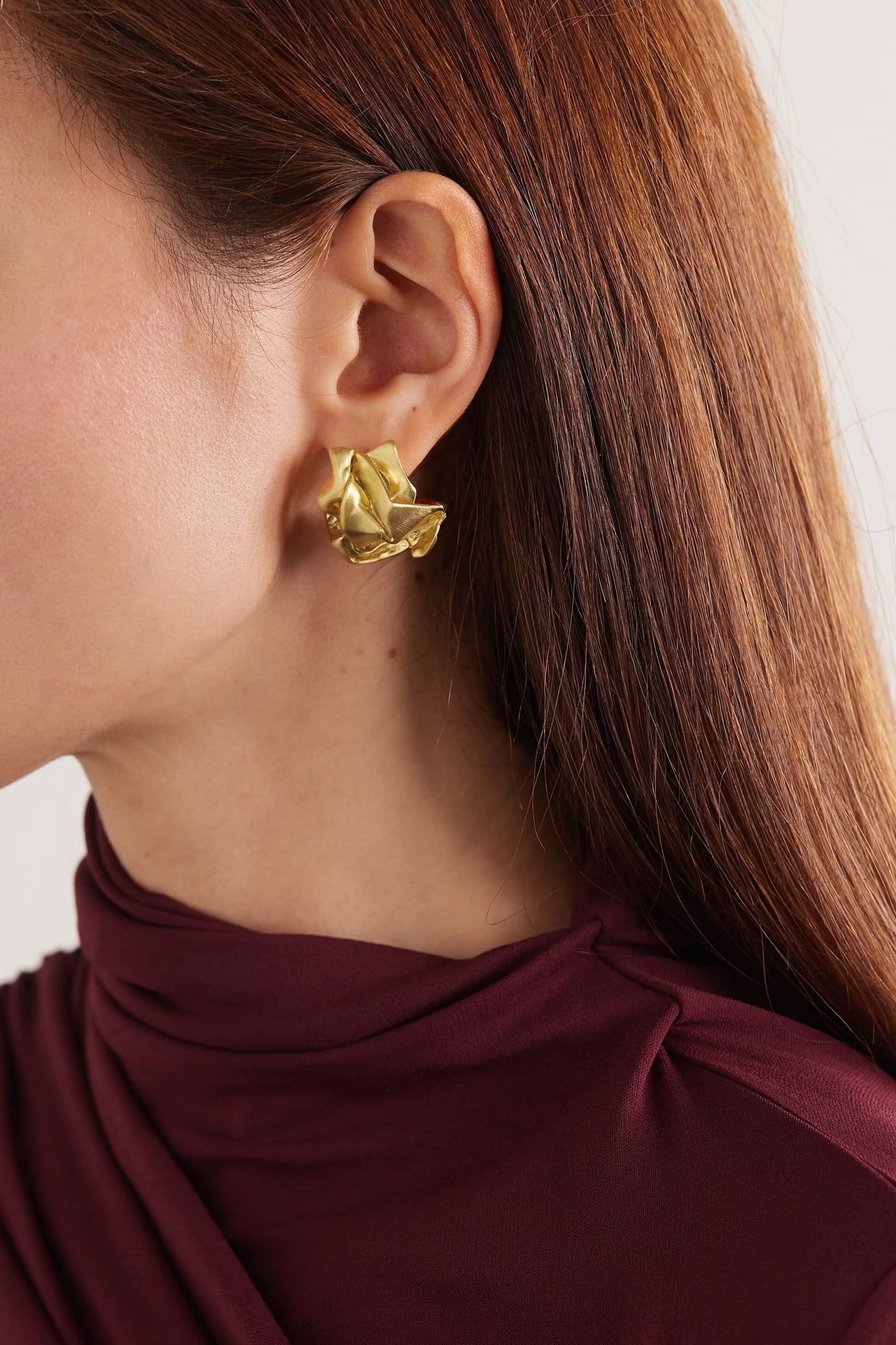 + NET SUSTAIN Crunched: Recycled Gold Vermeil Earrings