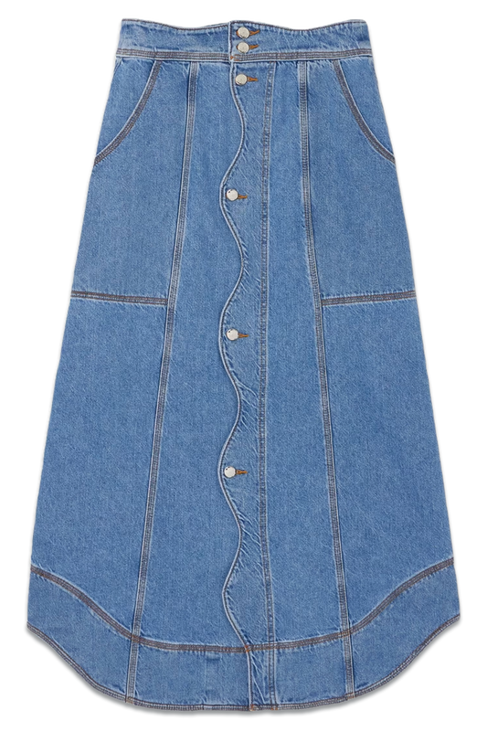 Denim Midi Skirt